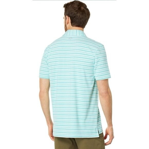 Southern Tide Short Sleeve Soft Knitted Horizontal Stripe Polo Top - Picture 2 of 16